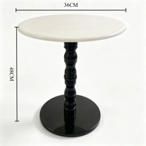 FFBH Luxury Coffee Tables French Retro Simple Coffee Tables Natural Marble Decorative Tea Table Creative Living Room Furniture 5B9Z4