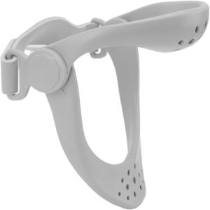 Neck Brace Neck Support Posture Corrector Neck Brace for Correct Forward Head Posture 360 Degree Adjustable Cervical Traction Device for Pain Pressure Relieve Grey