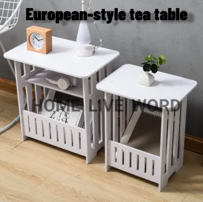 Wood Side Table Portable and Fast to Assemble Multi--function Fashionable Durable and Decorative Mini Table