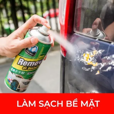CHAI XỊT TẨY KEO REMOVE OF STICKERS 450ML TẨY VẾT BĂNG DÍNH SIÊU HIỆU QUẢ - CHAI XỊT TẨY NHỜN TỰ DÍNH CHO XE HƠI