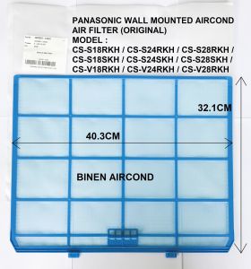 [ORIGINAL/GENUINE] (2PCS) PANASONIC WALL MOUNTED AIRCOND CS-S18RKH/S24RKH/S28RKH/S18SKH/S24SKH/S28SKH/V18RKH/V24RKH/V28RKH/MS18SKH/MS24SKH/MS28SKH INDOOR AIR FILTER