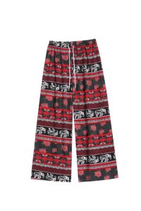 New style wrinkled elephant trousers womens casual pants womens high waist beach pants