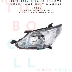 2011-2014 KIJANG INNOVA HEAD LAMP UNIT MANUAL DEPO-212-11T3R-LD RIGHT / PASSENGER SIDE