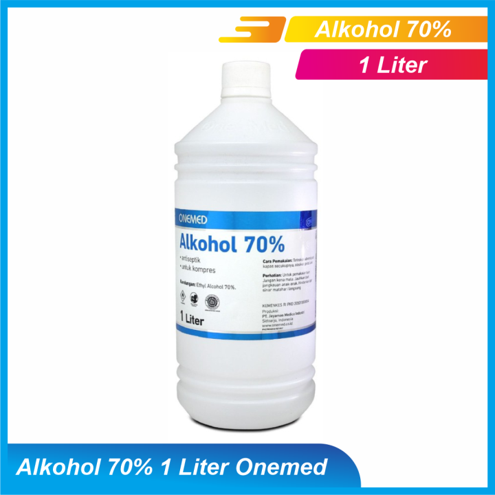 Alkohol 70 Onemed 1 Liter Alcohol 1 Liter Etanol Lazada Indonesia