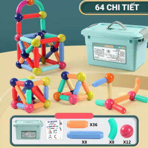 [Đồ chơi giáo dục] Bộ Xếp Hình Nam Châm Lắp Ráp Khối Xây Dựng Dính Từ Tính Giáo Dục Diy Sáng Tạo Đồ Chơi Trẻ Em