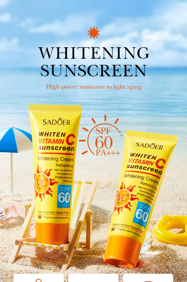 Vitamin Sunscreen Whitening Cream SPF60 PA 40ml Skincare