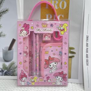 Gratis Semua - Stationery Set / Alat Tulis Set 6 in 1 Hadiah Souvenir / Paket Alat Tulis + Dompet Anak / Alat Tulis Set Karakter