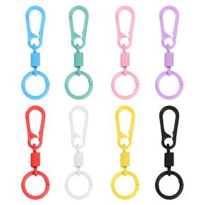 5pcs Kim Loại Xoay Clasp Kẹp treo mùa xuân Keychains khóa kẹp cacbin phụ kiện móc khóa dễ dàng để cài đặt