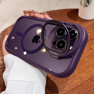 For MagSafe Magnetic Case For iPhone 17 16 15 14 13 12 11 Pro Max With Invisible Lens Stand Shockproof Anti-Slip Protector Cover