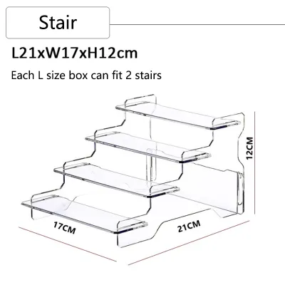 Acrylic Display Stand Popmart Display Shelf Rack Figurine Organiser Display Riser Steps