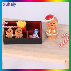 xuhaiy 8 10 món đồ chơi thực phẩm thu nhỏ Nhà búp bê Kẹo Que bánh quy mô hình người đàn ông Hộp Cảnh giáng sinh đồ trang trí tự làm