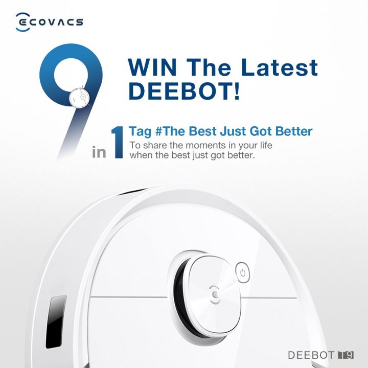 Robot hút bụi Deebot T9 quốc tế- nhập khẩu chính hãng, Lưu 4 bản đồ, có khay tạo mùi, lau rung hiệu quả, Bảo hành 24 tháng.