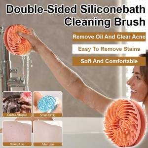 Double-Sided Silicone Cleaning Bath Brush for All Year Round Family Users  Infants  Men and Women  Soft and Comfortable  Powerful Cleaning Effect  Oil and Acne Removal