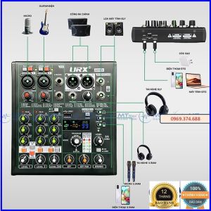 Bàn trộn âm thanh cao cấp AM0699 hiệu ứng Revet-Cổng OTGđèn Ledcổng Mic 48Vghép dàn karaoke loa kéoLivestream tặng đủ phụ kiện kết nối