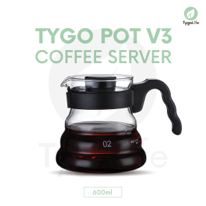 TYGO POT V3 COFFEE SERVER POUR OVER V60 DRIP BOROSILICATE GLASS TEKO TAHAN PANAS SERVER KOPI KACA 600ML ALAT SEDUH MANUAL BREW PITCHER GAGANG PLASTIK
