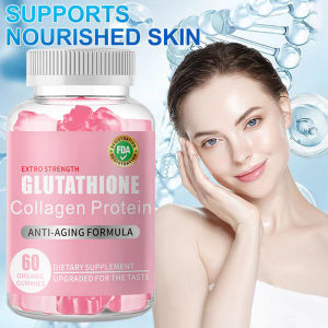 Glutathione Collagen Glow Gummies Anti-Aging Whitening Skin Vitamins C Glutathione Gummies