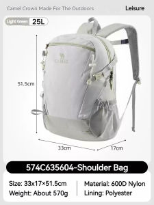 Camel Crown Shoulder Bag Waterproof Sports Travel Schoolbag Hiking Tourism Mountaineering Backpack