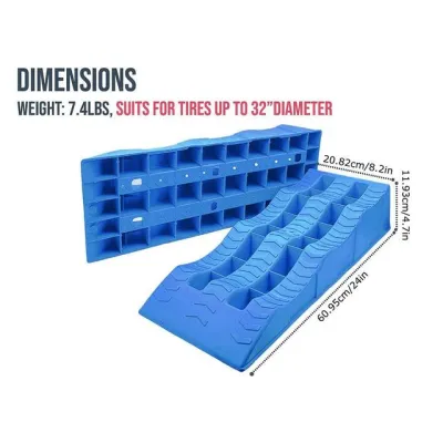 【Bestselling Product】 Leveler Wheel Chocks 2pcs Camper Leveling Blocks Rv Wheel Chocks Uneven Ground Parking Tools Trailer Wheel Chocks And Levelers