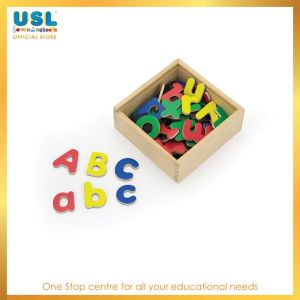 Wooden Magnetic Letters (52 pcs) - Manipulative & Early Learning & Mathematics