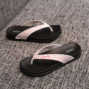 [Free Shipping] Thin-Strap Flip-Flops Flat-Soled Beach Sandals For Women Casual Versatile Thick-Soled Height-Increasing Non-Slip Casual Shoes