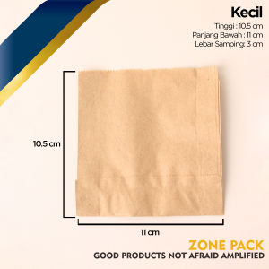 [100 PCS] Kantong Kertas Mini  15.5 x 11 cm 10.5 x 11 cm | Kantong Roti Burger | Paperbag Kertas Donat  | Kertas Kentang Goreng