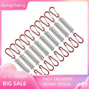 dongcheng Portable Stainless Steel Tent Tension Spring Buckle Canopy Awning Rope Tensioner Outdoor Equipment