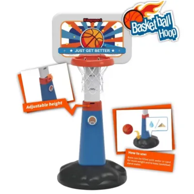 Kidmoro Kids Basketball Hoop Set Adjustable Indoor-Outdoor Sports Toy for Ages 3+