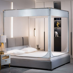 A ชนิดใหม่ระดับไฮเอนด์ผ้าปูเตียงกันกระแทกการเข้ารหัสมุ้งกันยุงแบบหนาขายึดห้องนอนในครัวเรือนมุ้งสี่เหลี่ยมซิปคงที่ ห้องนอน