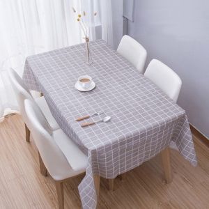 Waterproof Reusable Oilproof PVC Table Cloth Minimalist Design Nordic skin-friendly table cloth high quality