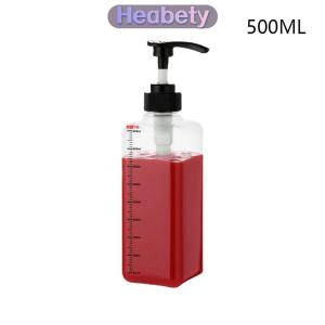 Heabety 500ml 1000ml chất lỏng Dispenser với quy mô cà phê Syrup nhỏ giọt chai với bơm thủy lực vòi phun đầu bếp mật ong Jar container
