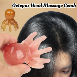 Octopus Head Massage Comb Scalp Massager Tool for Deep Relaxation Hair Care Manual Massager with 8 Legs