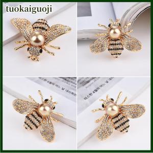 tuokaiguoji miqiangzi Aryio Insect Series Brooch Delicate Little Bee Brooches Rhinestone Pin Jewelry