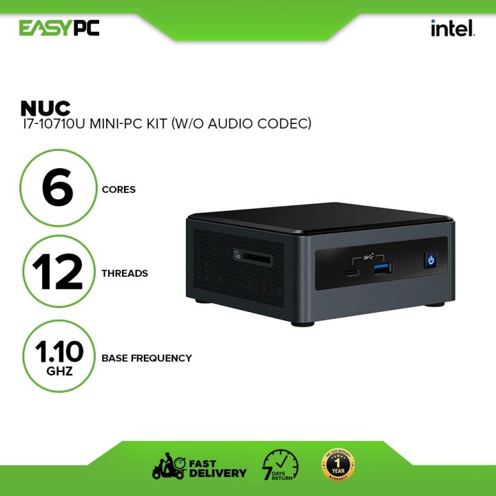 Intel NUC i3-10110U i7-10710U Mini-PC Kit (w/o audio codec