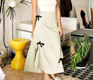 JELLYPlain Color  High Waist A - Line  Skirt  Long Maxi Bow Skirt    - XS to Large - classy and elegant - premium fabric - excellent quality -  fabric from abroad  - premium quality  - mall quality  - multi way to wear - trending - best seller - top pick