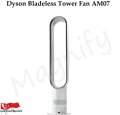 Dyson Bladeless Tower Fan AM07 (White Silver). 