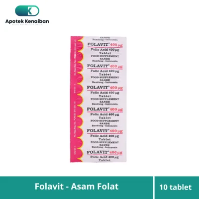 Folavit 400 Strip Suplemen Kehamilan Asam Folat / Suplemen Promil