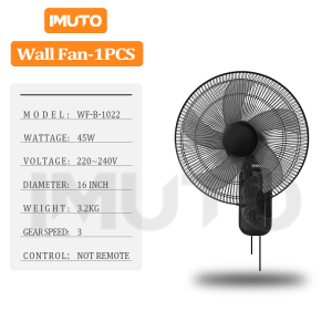 IMUTO 16 Inch Electric Fan Stand Fan 3 In 1 High Performance Wall Fan Strong Wind Energy Saving