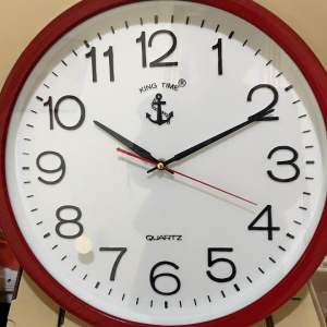 นาฬิกาแขวน ⚓️ สมอ King Time 16 นิ้ว รุ่น 016 KING TIME สมอ 016 นาฬิกาแขวนติดผนัง ตราสมอแท้ เดินเรียบ ขนาดใหญ่เห็นชัดเจน แถม ถ่าน 2a