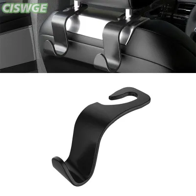 CISWGE Xe ghế trở lại móc xe tựa đầu móc phụ kiện xe hơi cho nội thất nhựa móc màu đen
