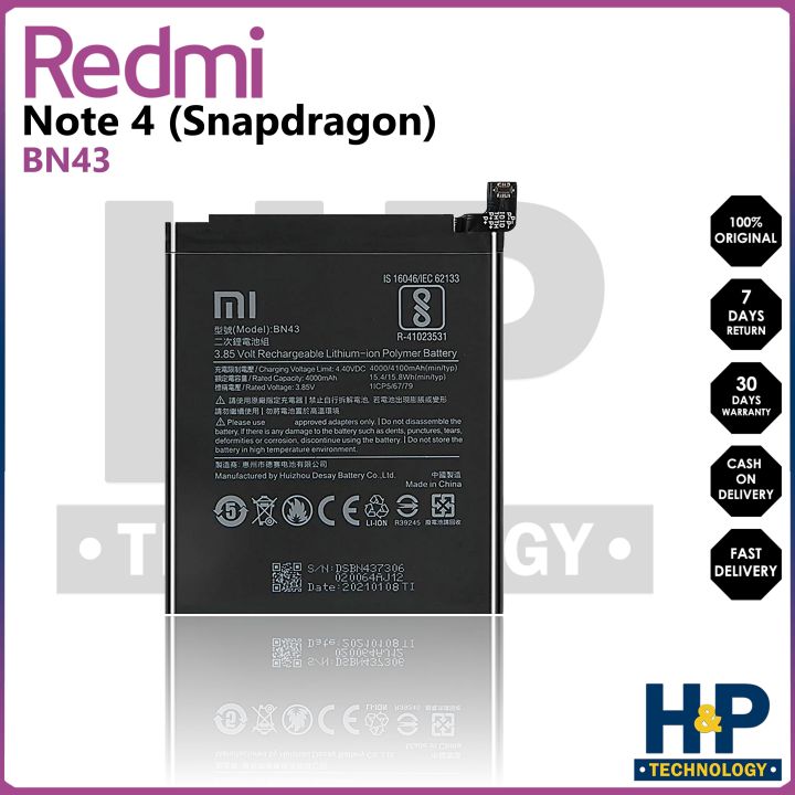 BN43 Battery for Redmi Note (Snapdragon) Lazada PH