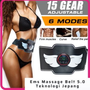 Alat Stimulator Terapi EMS Otot Six Pack ABS Abdominal Muscle Exercise / Penghancur Lemak Perut Aksesoris Kesehatan Smart Fitness Mobile Gym