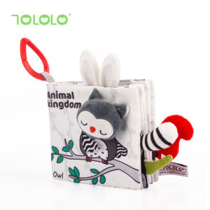 Cloth Book for Bady Black and White Early Learning Soft Cloth Books 0 to 12 Moths Newborn book with Sound Cognitive Toys