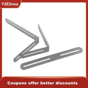 【Y2E2noa】 Stainless Steel Adjustable Angle Code Long Hole Activity 90 ° Right Angle Furniture Fixer L-shaped Shelf Bracket Connector