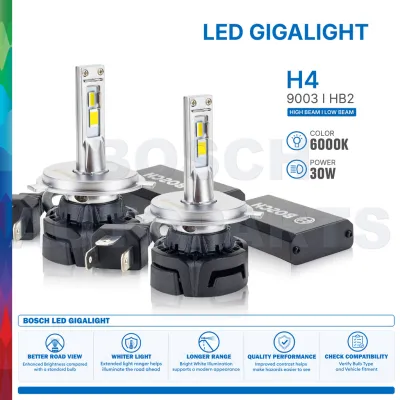 Bosch Headlight Bulb PAIR for Toyota Innova 2005 - 2015 J / E / V | Standard | All Weather | LED