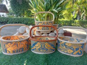 ตะกร้าไปวัดหวายเทียมเมสเซ่ ตะกร้าใส่ของ ตะกร้าของฝาก