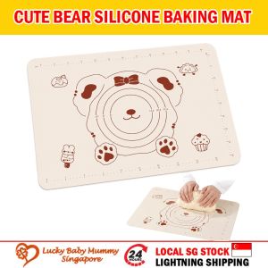 Cute Bear Silicone Baking Mat / Non-Stick Food-Grade Silicone Pastry Dough Rolling Mat