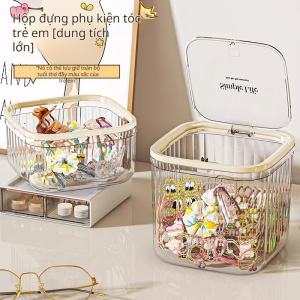 hộp đựng trang sức để bàn vật dụng lưu trữ và vệ sinh lưới phân chia hộp đựng phụ kiện tóc dễ thương