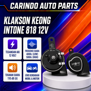 Klakson Intone 818 Premium 12V 110dB | 400Hz Low & 500Hz High – Universal Bergaransi