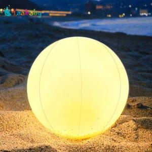 Outdoor Swimming Pool Inflatable Beach Ball with LED Light Party Water Game Toys