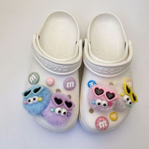 9pcs/11pcs  Pom Pom Womens Shoe  Shoes Cute Crocs Charms Decorations Accessories Shoes Charm Deco  Diy Charms  Shoe Decoration For crocs